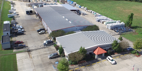 Aerial View of Billeaud Industrial Property Unit for Lease Broussard Louisiana