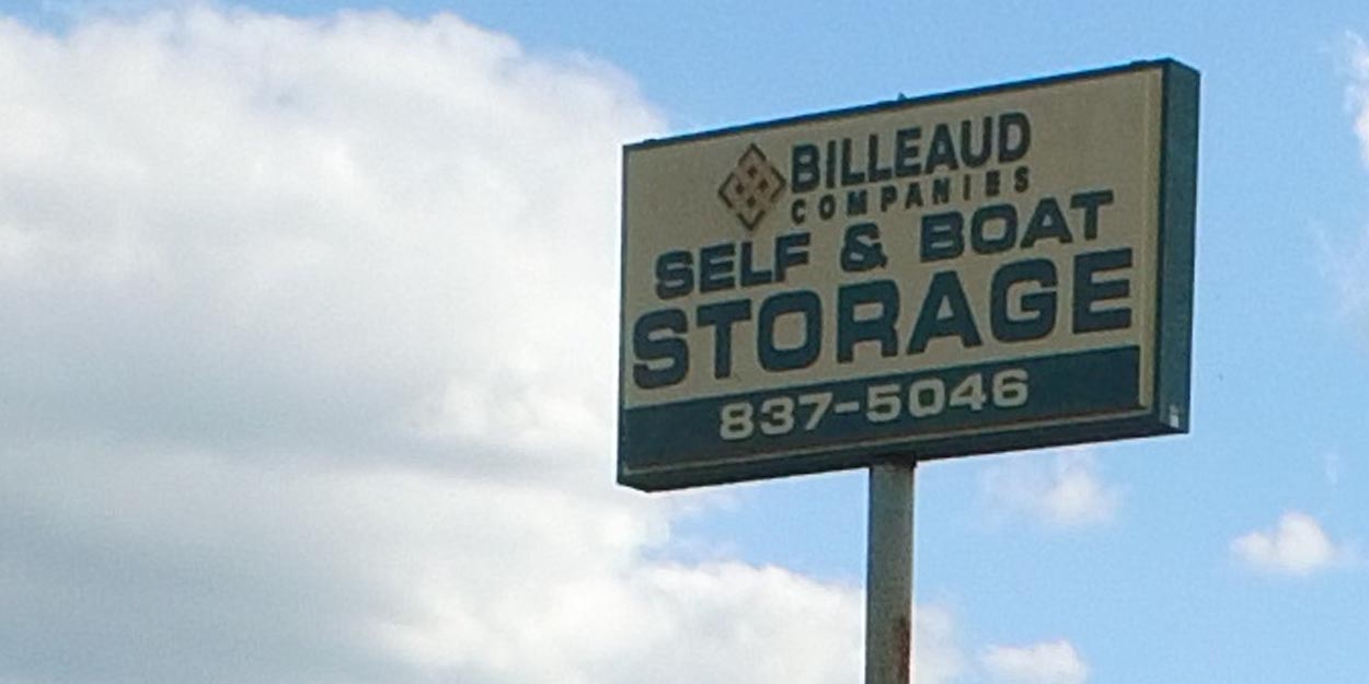Billeaud Companies Boat and Self Storage Sign Broussard Louisiana
